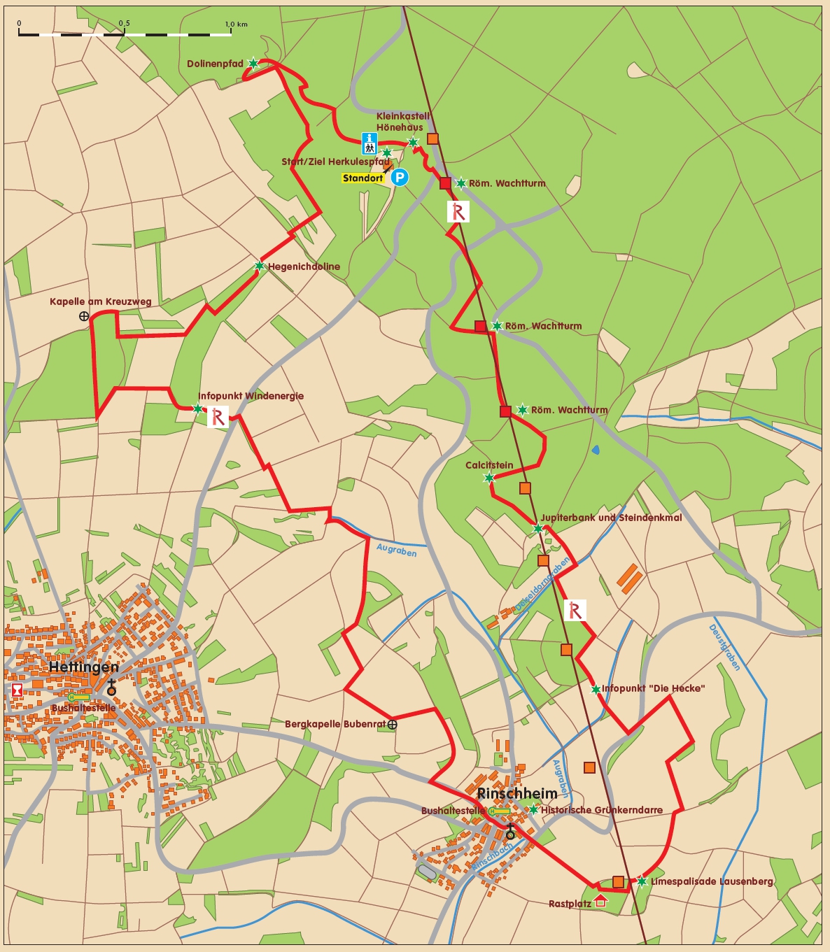 Karte Römerpfad