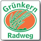 Markierungszeichen des Grünkern Radwegs