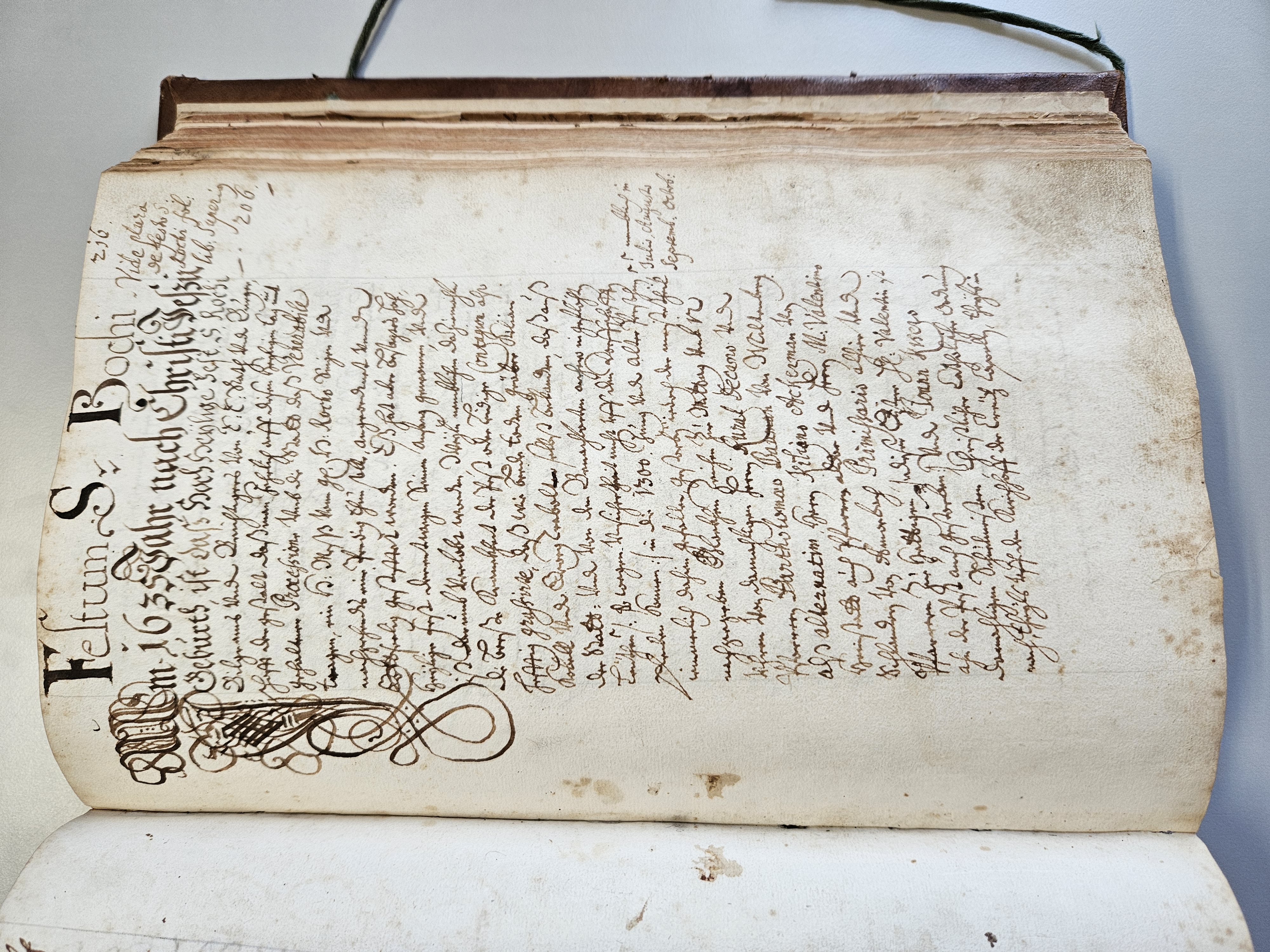 Das Rochusgelübde von 1635 im Jurisdictionalbuch. Foto: Stadtarchiv Buchen