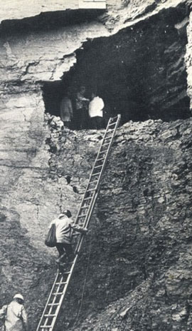 Bild von der Entdeckung der Höhle in 1971