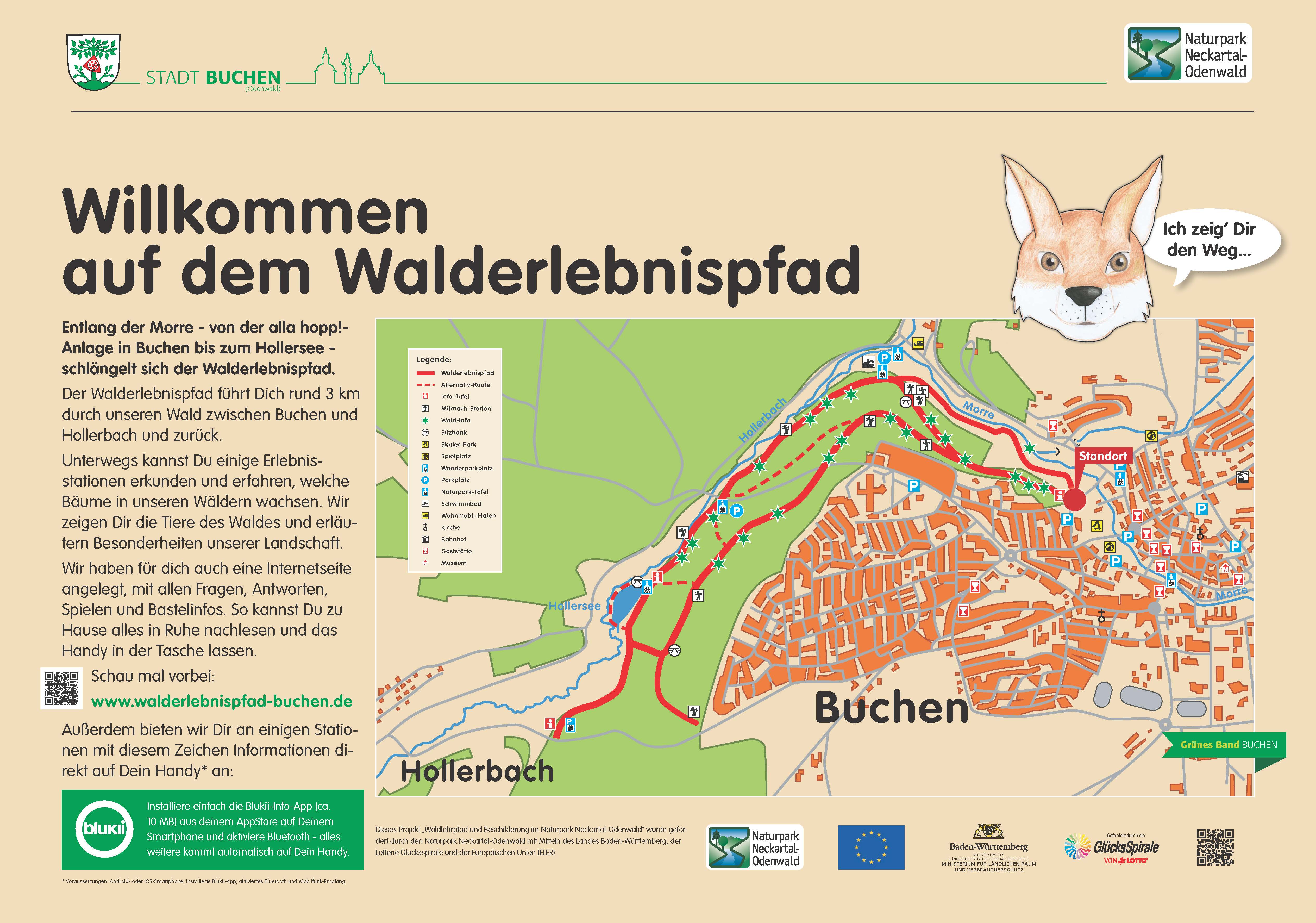 Starttafel des Walderlebnispfad