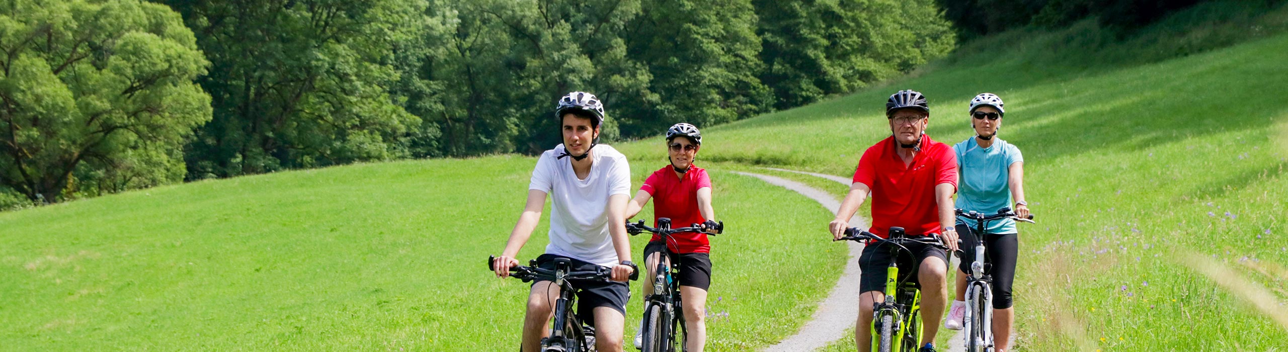 Fahrradtour über Wiesen