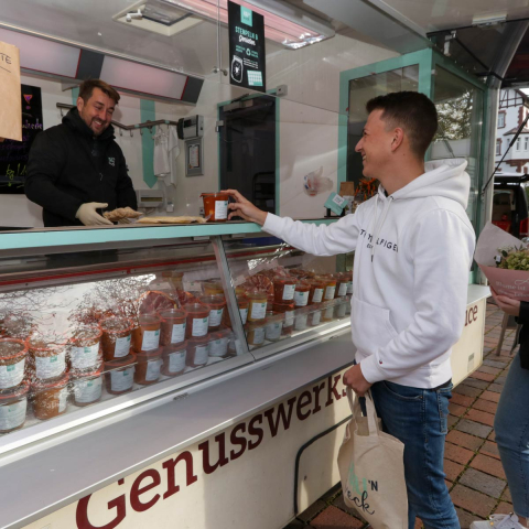 Die Genusswerkstatt auf dem Wochenmarkt 
