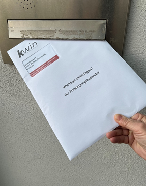 Verteilung des Abfallkalenders