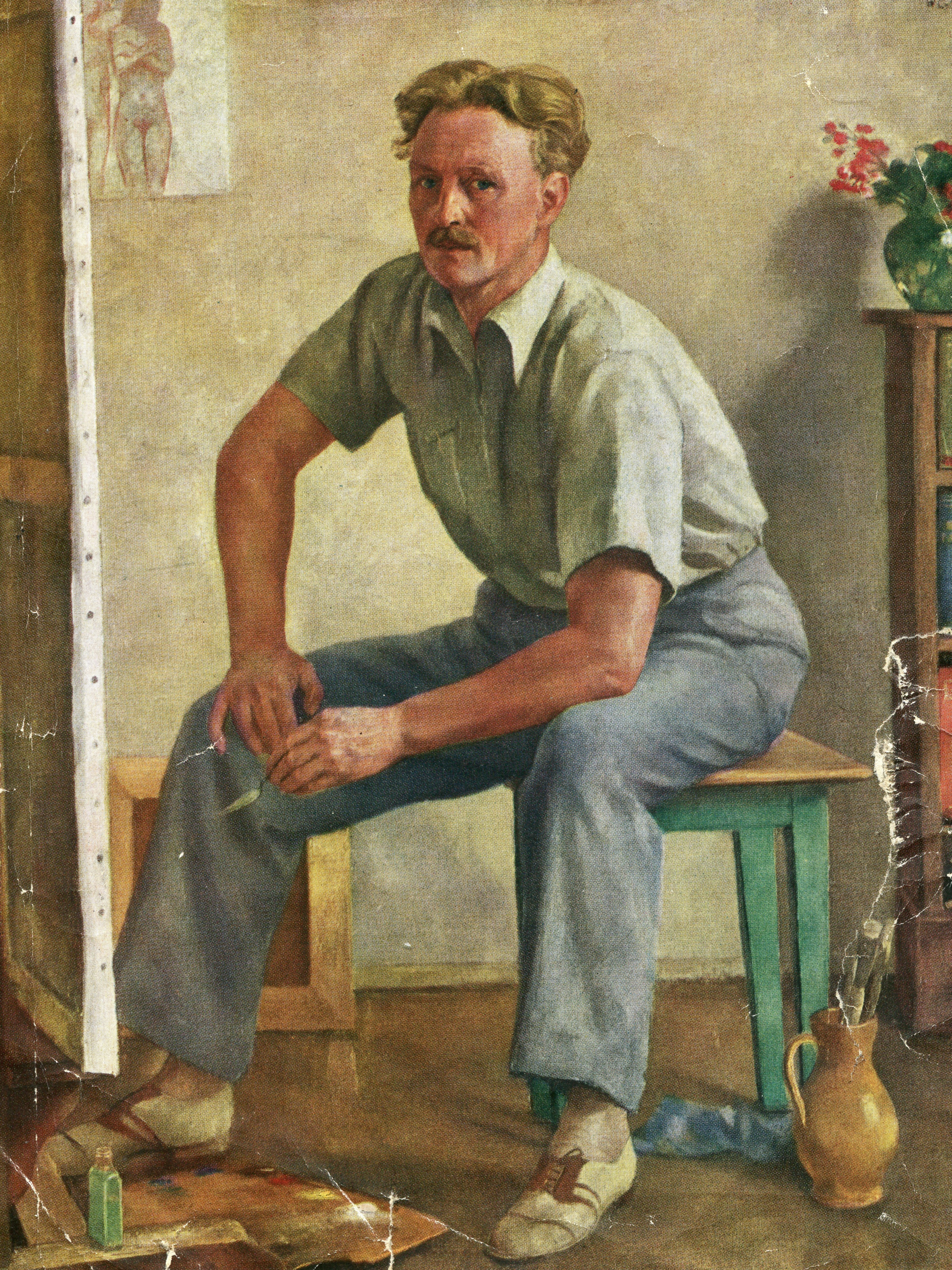 Coste - Selbstbildnis (Repro: Bezirksmuseum Buchen) Coste - Selbstbildnis (Repro: Bezirksmuseum Buchen)