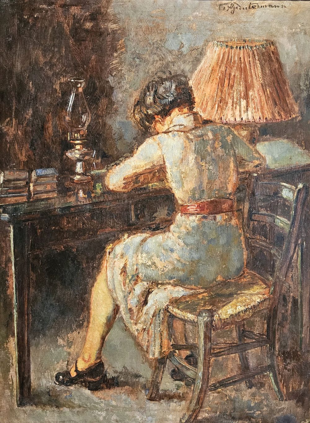 Guntermann - Frau am Schreibtisch (Foto: Stadtarchiv Buchen)