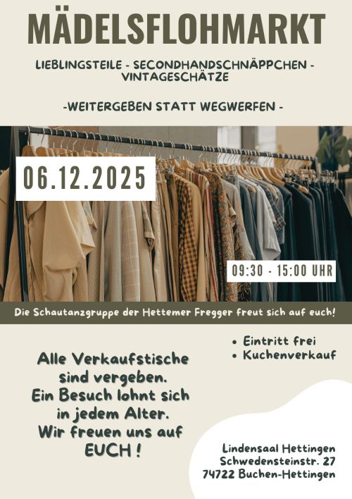 Mädelsflohmarkt FG HETTEMER FREGGER