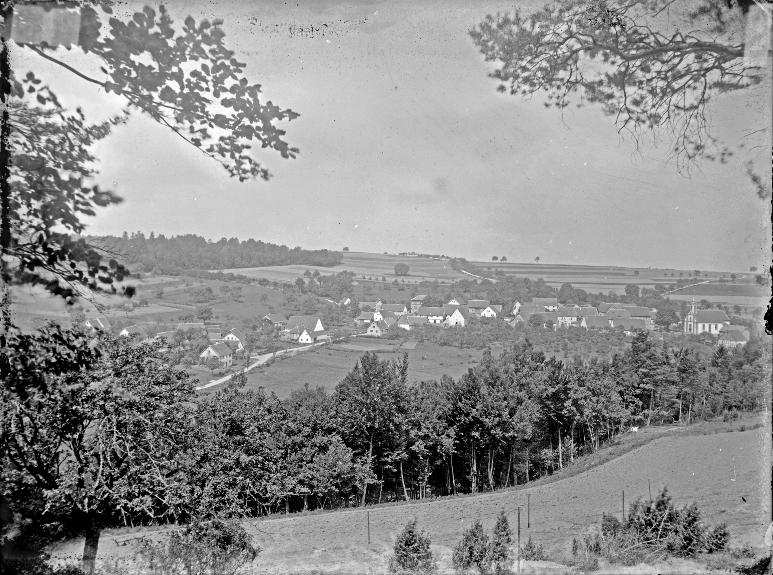 Ortsansicht Hollerbach um 1900 (Repro: Bezirksmuseum Buchen Bildarchiv Karl Weiß)