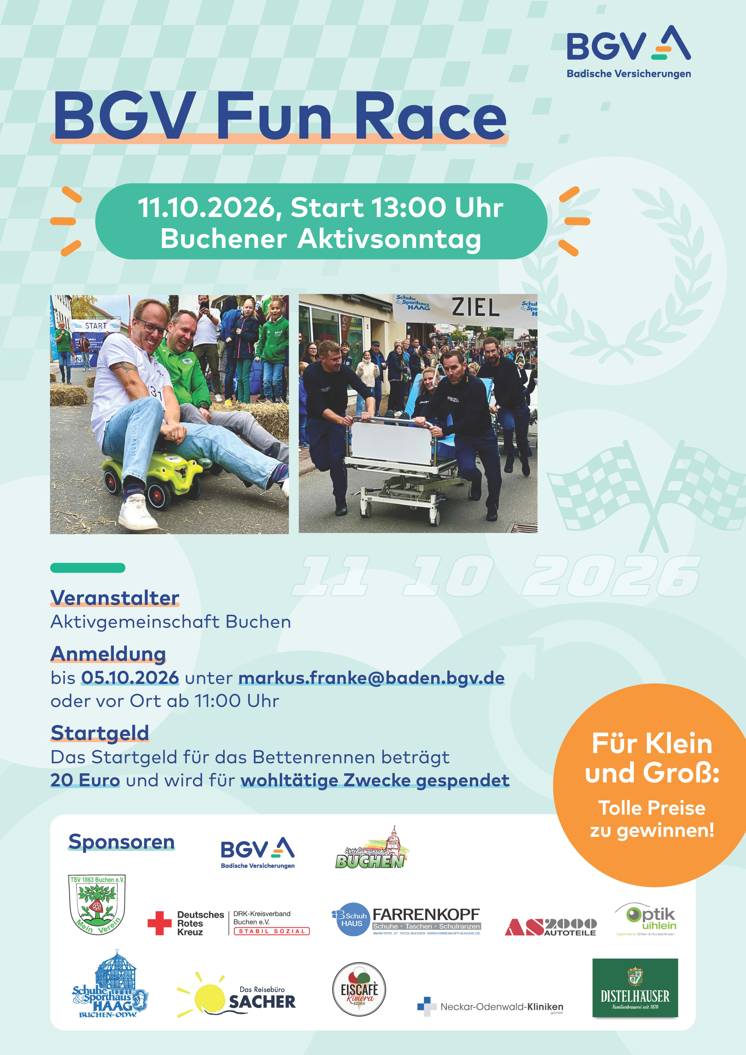 Fun Race Aktivsonntag Plakat