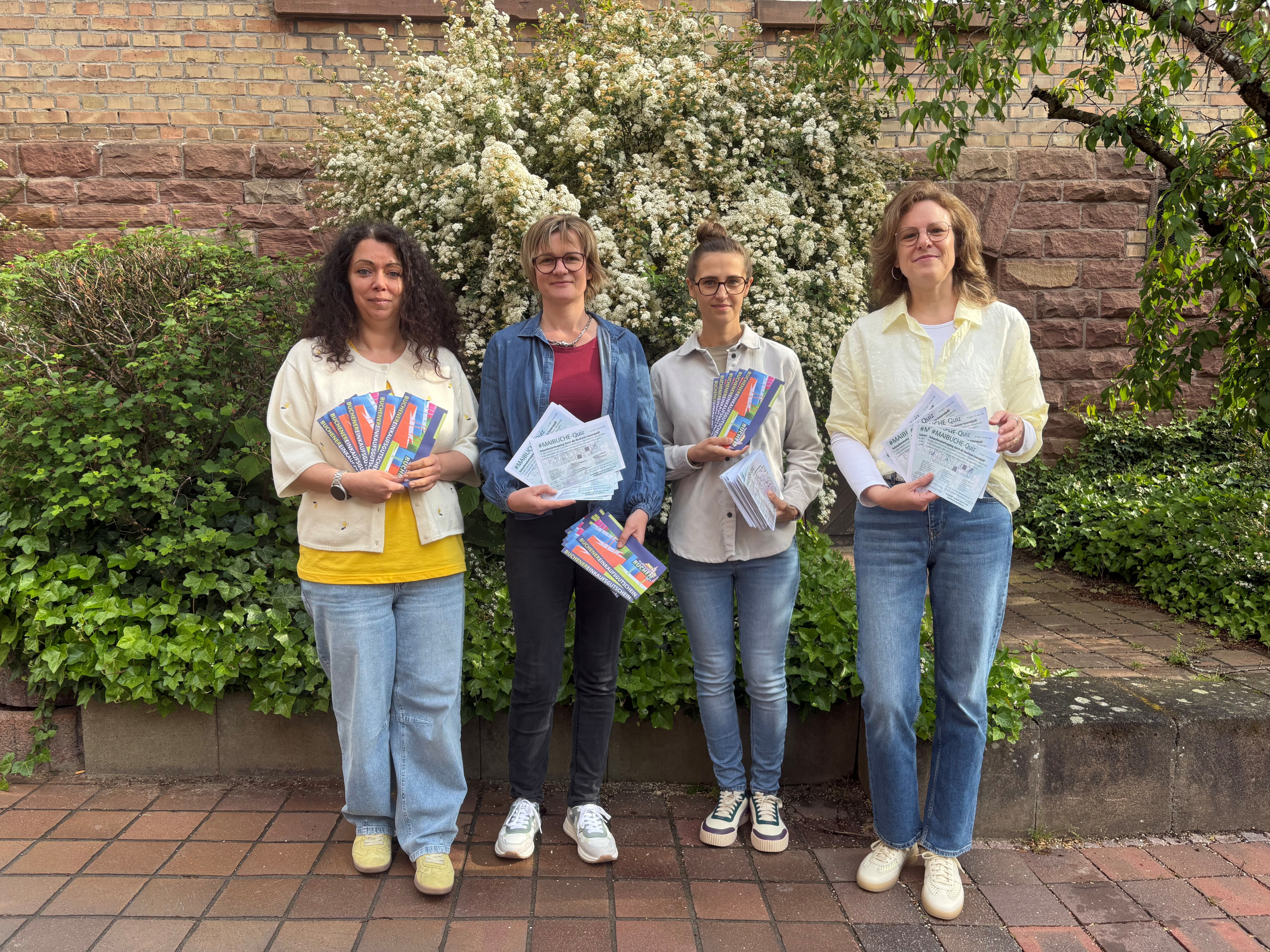 v.l. Melanie Haag (Aktivgemeinschaft), Sarah Wörz (Stadt Buchen), Karoline Gramlich (Stadt Buchen), Simone Farrenkopf (Aktivgemeinschaft)