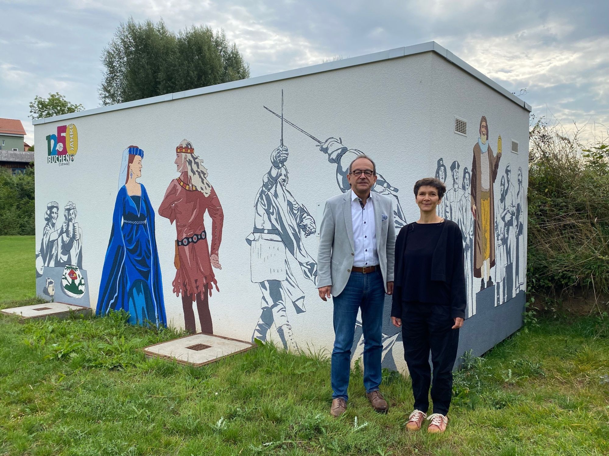 die fertig gestellte Fassade