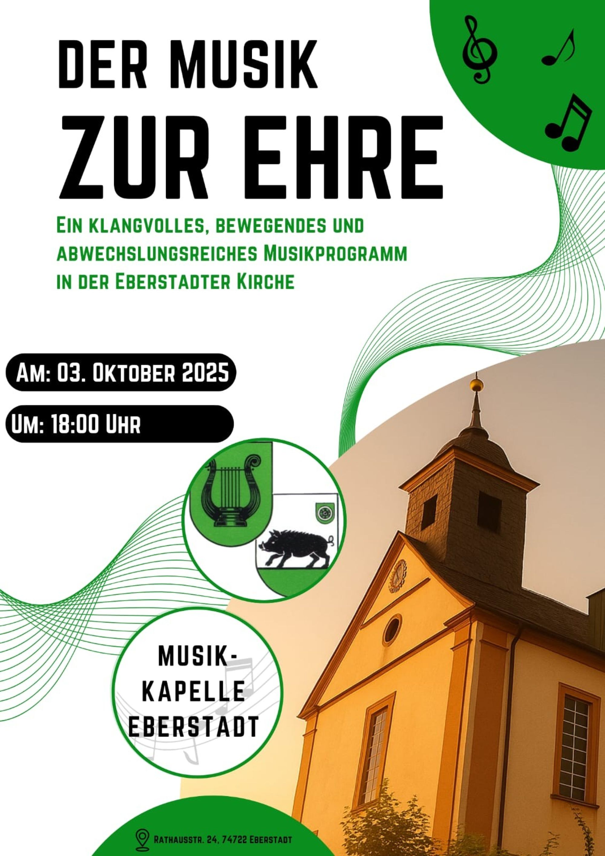 Plakat Konzert der Musikkapelle Eberstadt